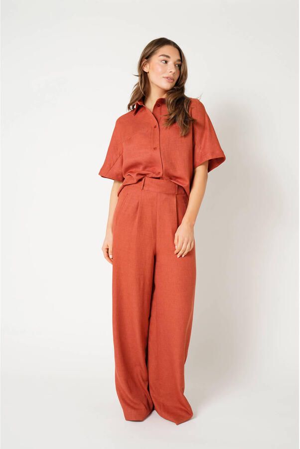 EST'SEVEN Dames Blouses Freya Top Rood - Foto 6