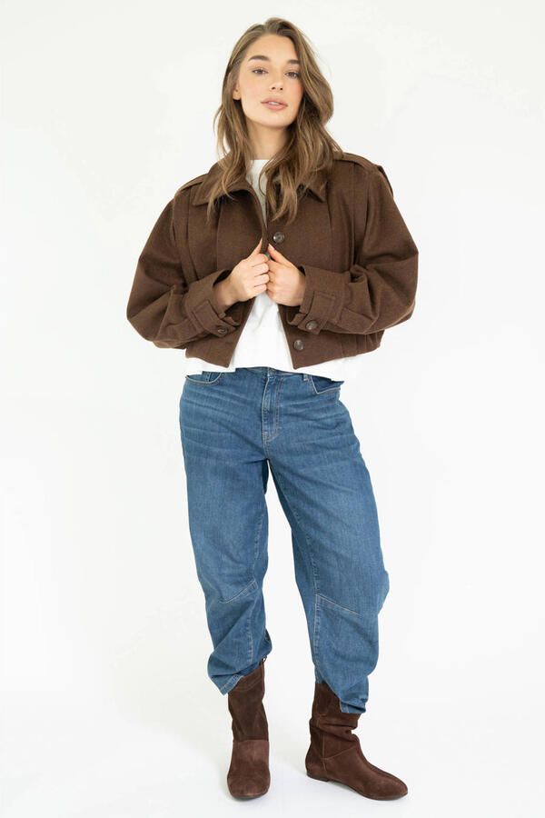 EST'SEVEN Dames Jassen Jossy Jacket Bruin - Foto 5