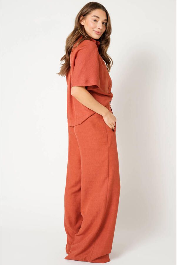 EST'SEVEN Dames Broeken Jildau Trouser 26 Oranje - Foto 6