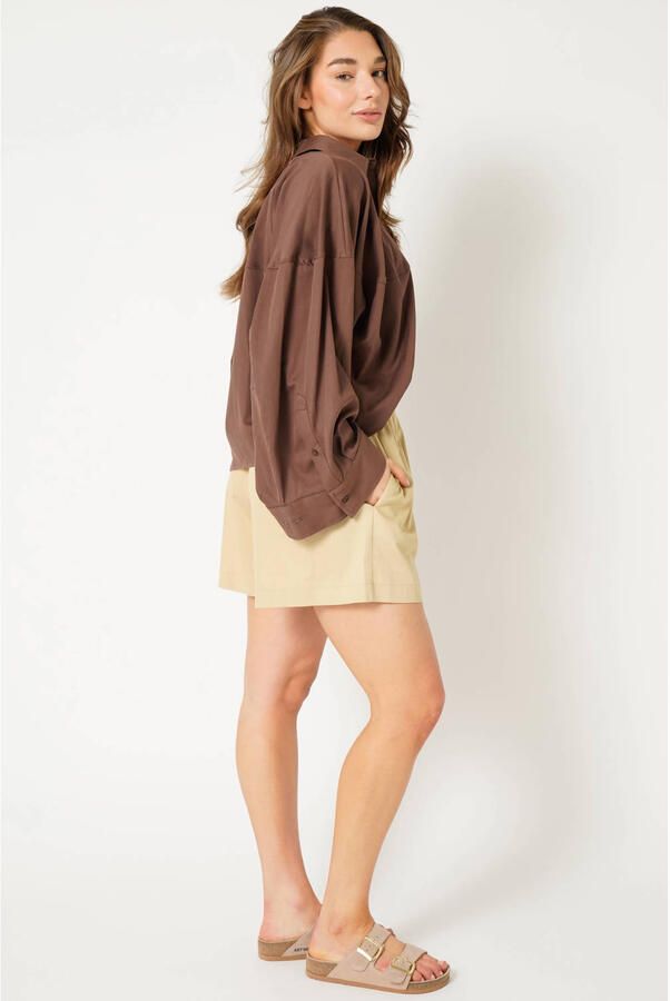 Est'seven wide leg high waist casual short crème - Foto 2