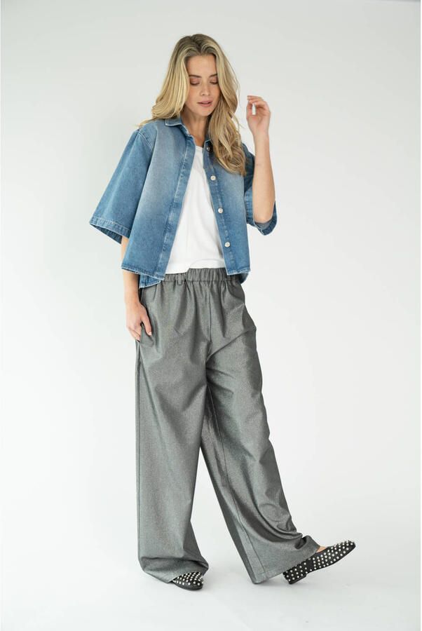 Est'seven X Ellemieke blouse medium blue denim - Foto 2