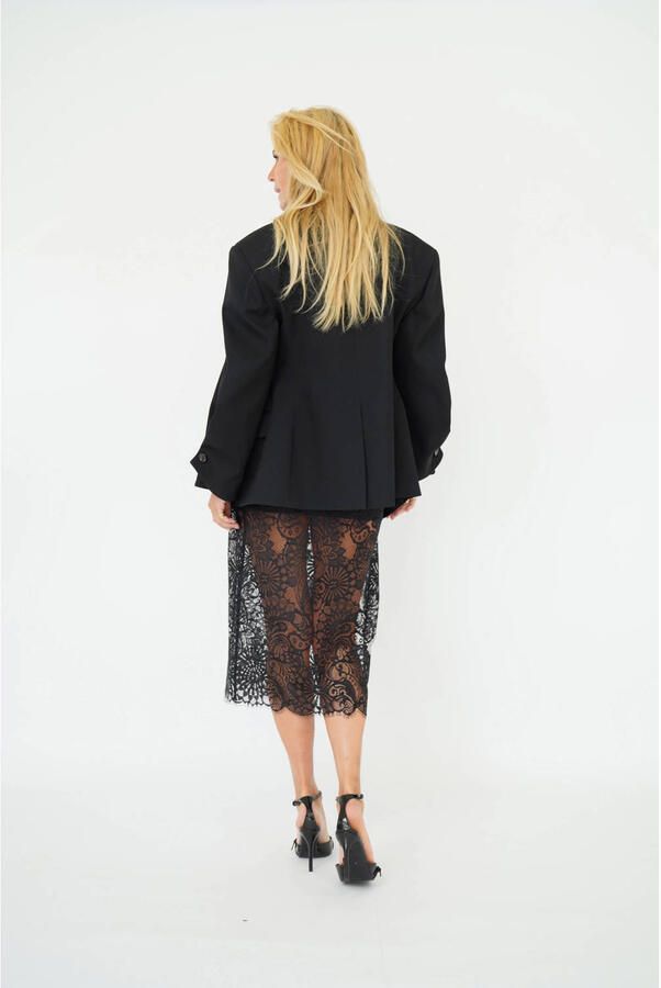 Est'seven X Ellemieke kanten midi rok zwart - Foto 7