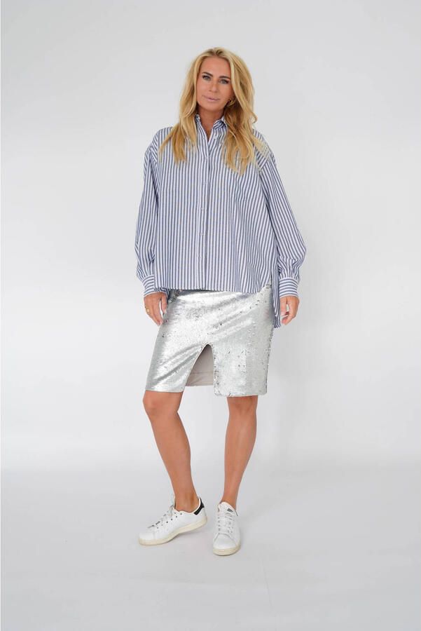 EST'SEVEN Dames Rokken Yousra Skirt Zilver - Foto 6