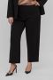 EVOKED VILA cropped straight fit pantalon VILOAN van gerecycled polyester zwart - Thumbnail 1