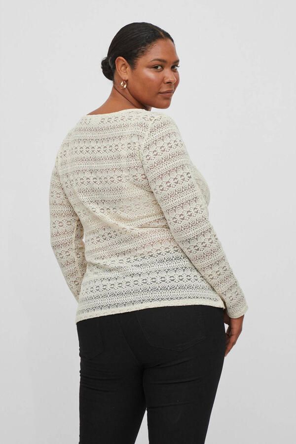 Evoked Vila PLUS SIZE blouseshirt met kant model 'CHIKKA' - Foto 3