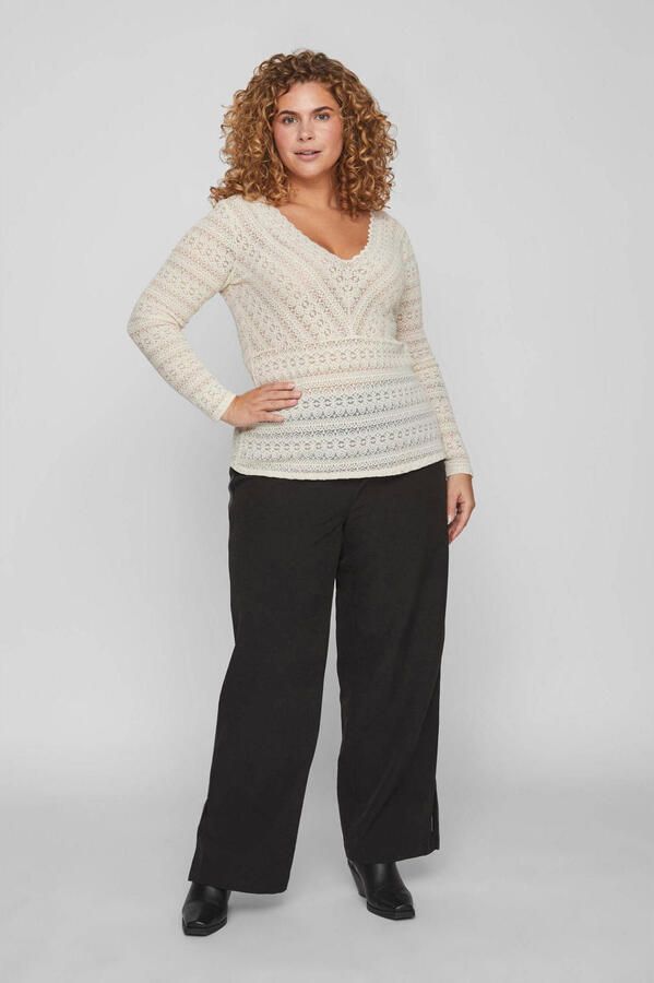 Evoked Vila PLUS SIZE blouseshirt met kant model 'CHIKKA'