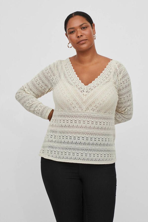 Evoked Vila PLUS SIZE blouseshirt met kant model 'CHIKKA' - Foto 2