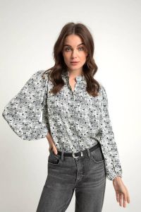 Expresso blouse met grafische print