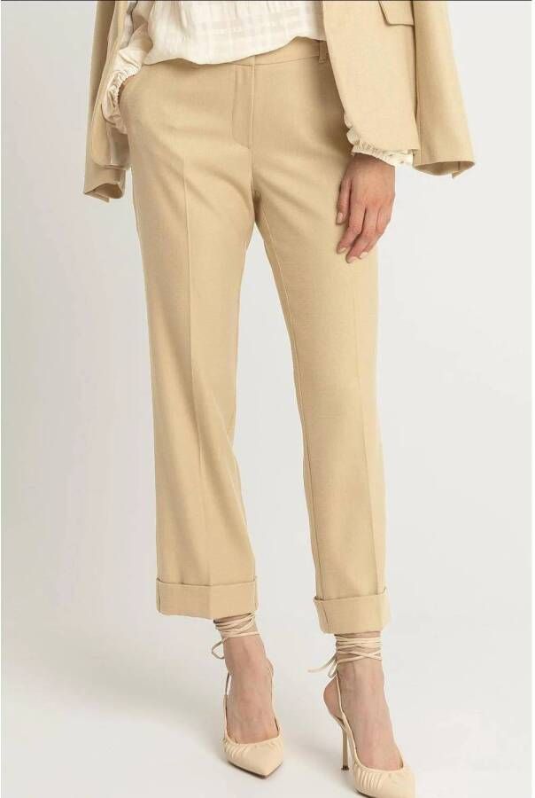 Expresso cropped pantalon beige