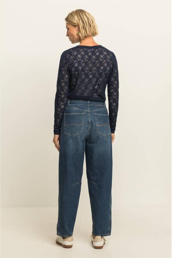 Expresso barrel jeans met ceintuur medium blue denim - Foto 2