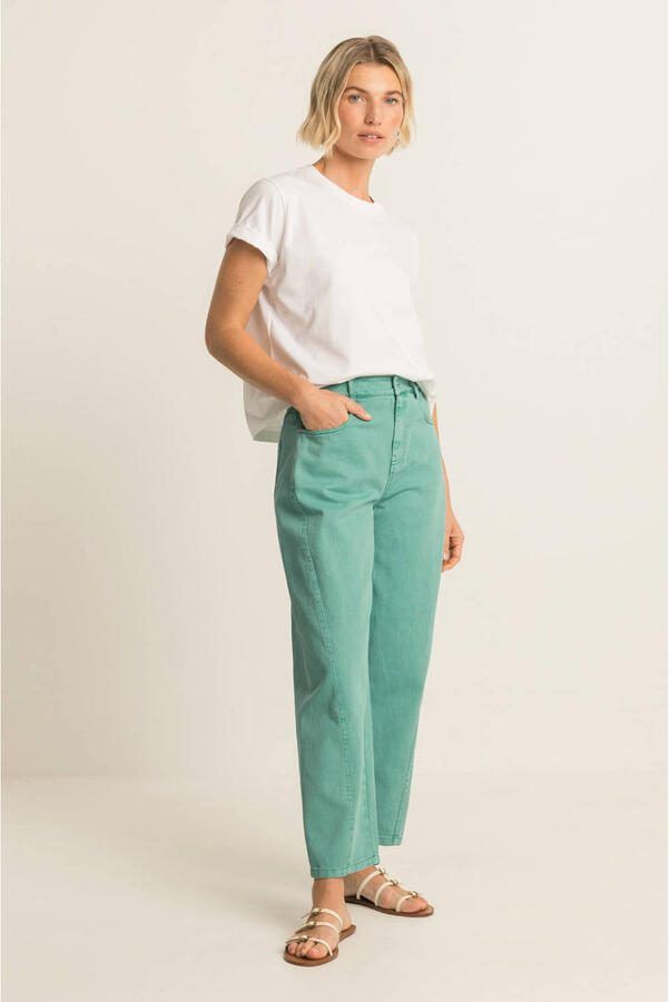 Expresso barrel jeans mintgroen