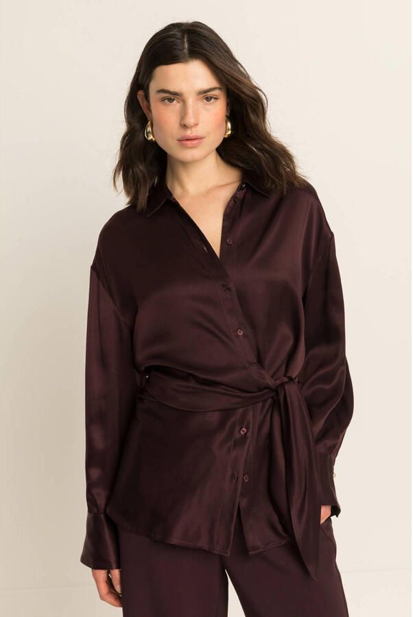 Expresso blouse donkerbruin