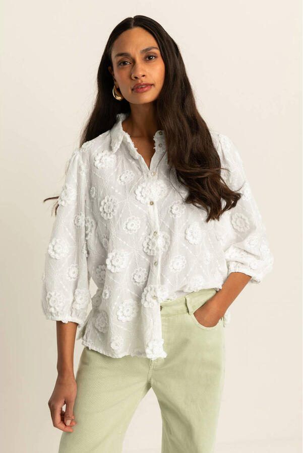Expresso blouse ecru broderie