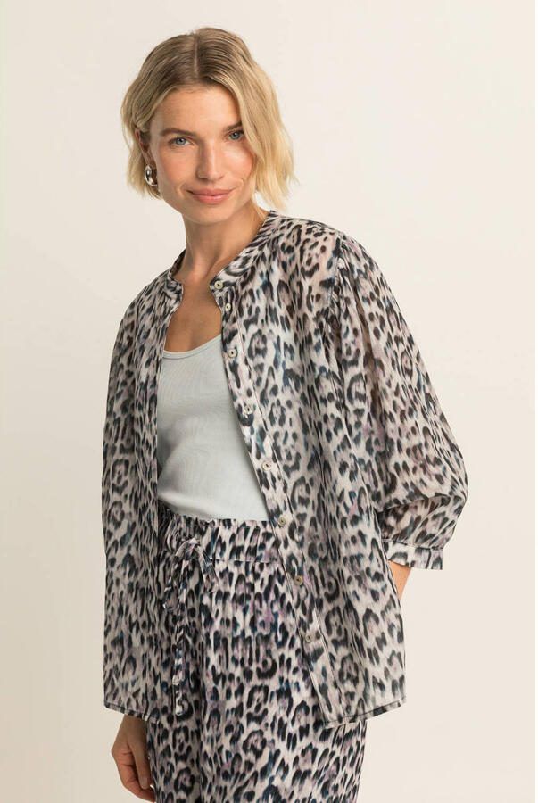 Expresso blouse met dierenprint multi
