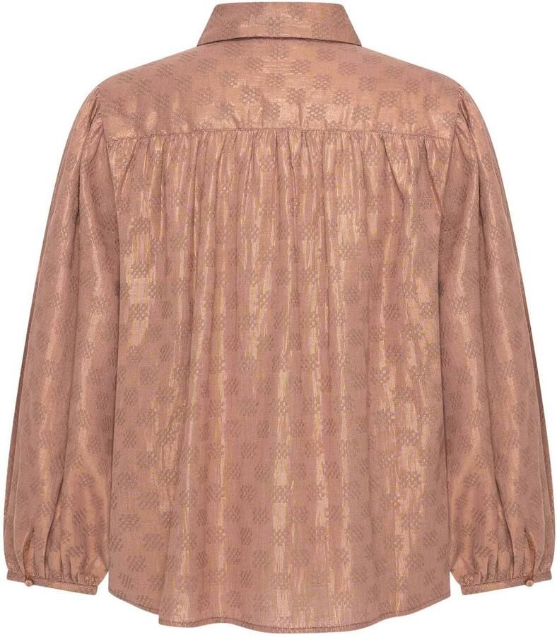 Expresso blouse met glitters en print bruin - Foto 2
