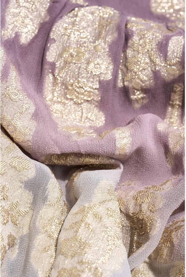 Expresso blouse met print paars goud - Foto 2