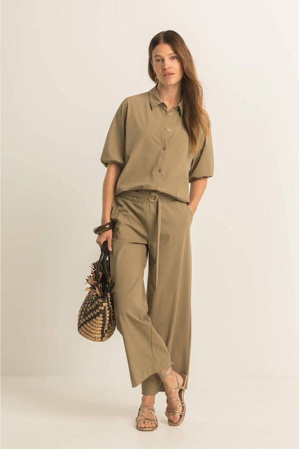 Expresso blouse travelstof kakigroen - Foto 2