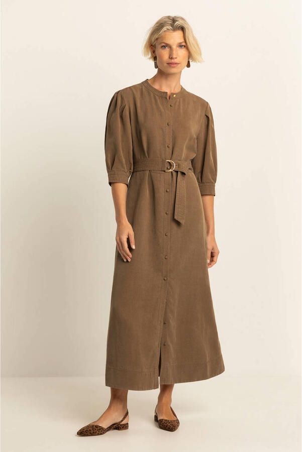 Expresso blousejurk bruin