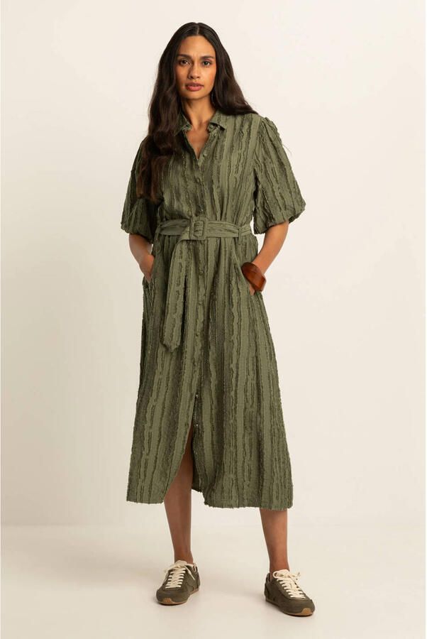 Expresso blousejurk olijfgroen