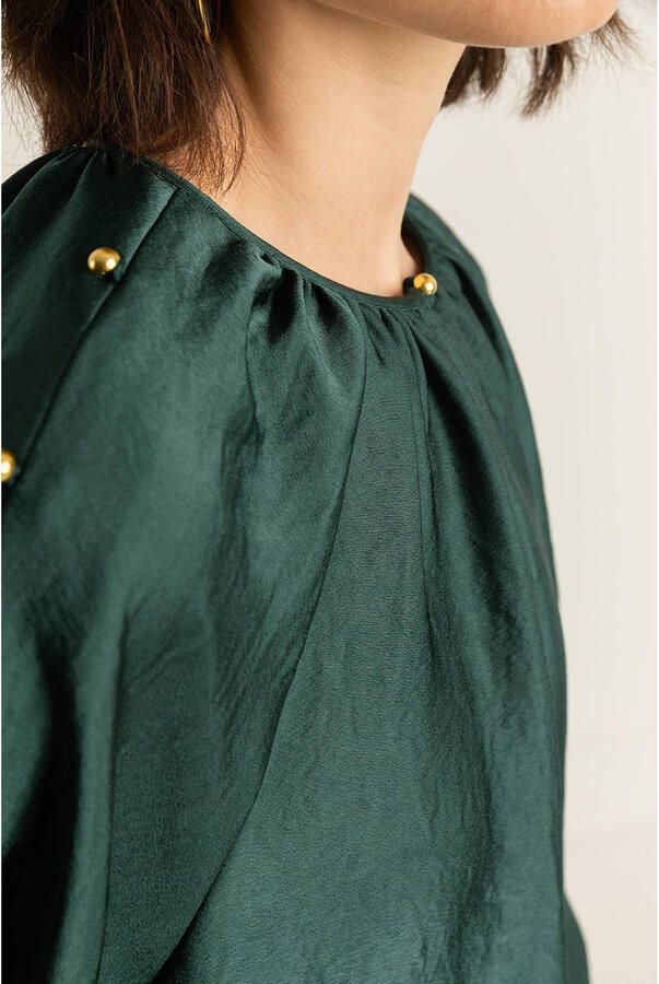 Expresso blousetop donkergroen