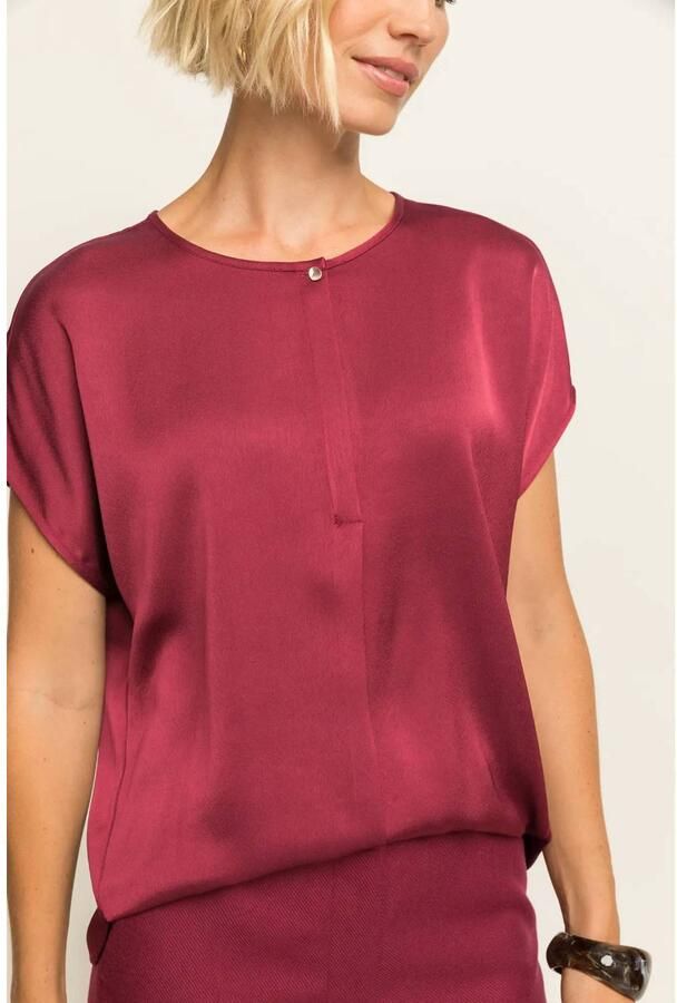 Expresso blousetop donkerrood - Foto 2