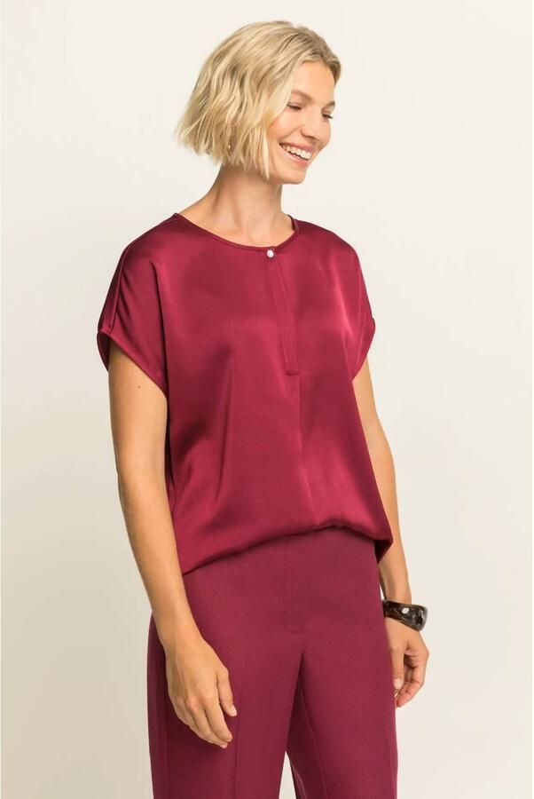 Expresso blousetop donkerrood