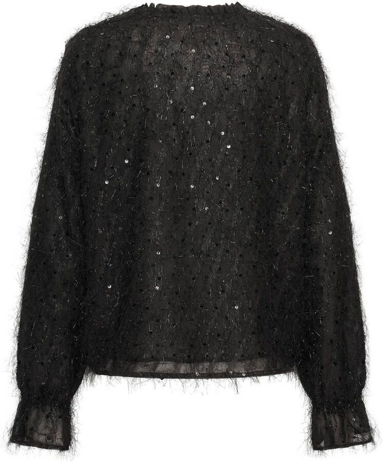 Expresso blousetop zwart met pailletten