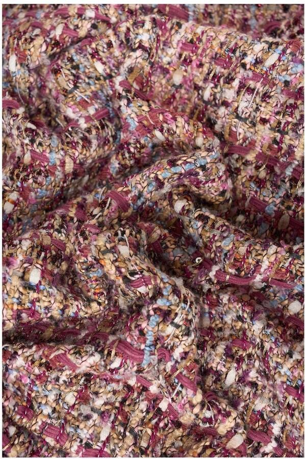 Expresso bouclé gilet donkerrood
