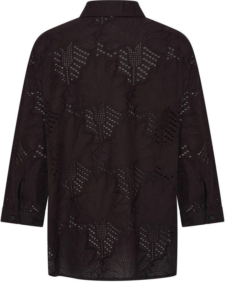 Expresso broderie blouse zwart - Foto 2