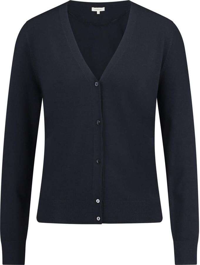 Expresso cardigan donkerblauw fijn gebreid