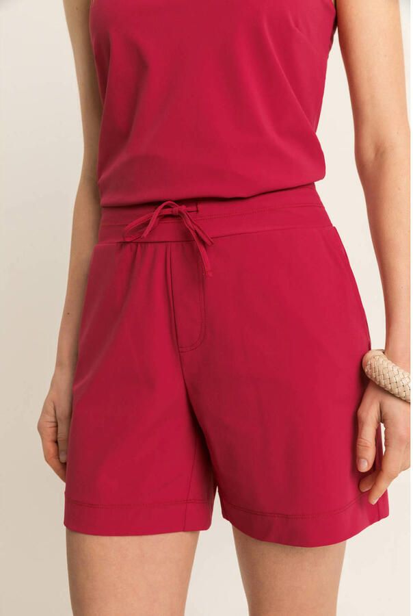 Expresso casual short travelstof fuchsia