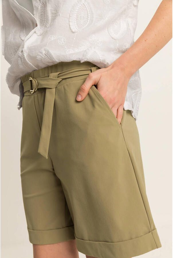 Expresso chino short travelstof kakigroen - Foto 3
