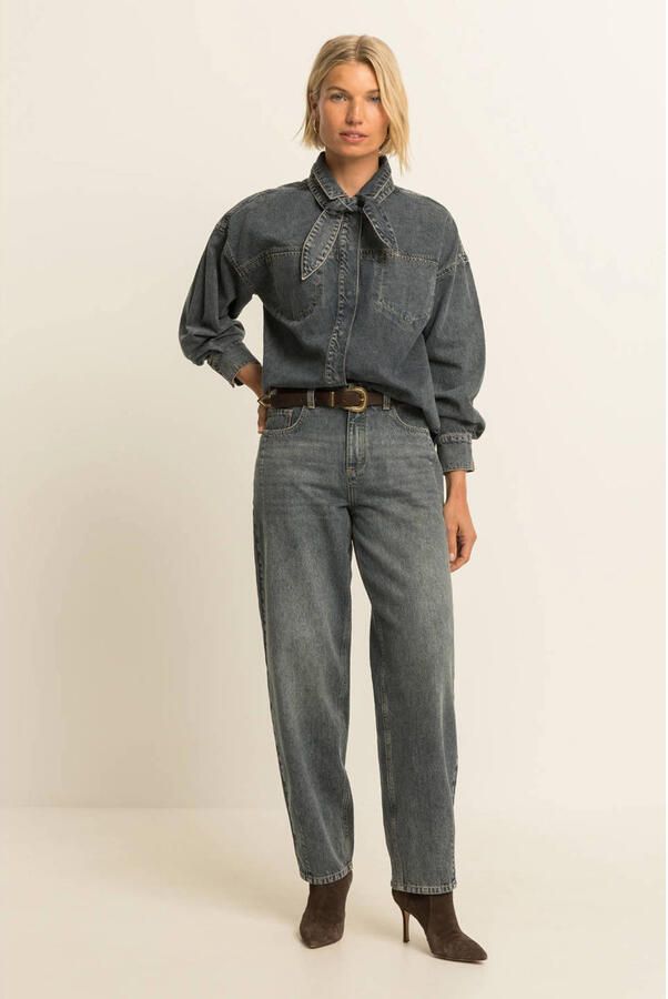 Expresso denim blouse mediumblauw - Foto 2