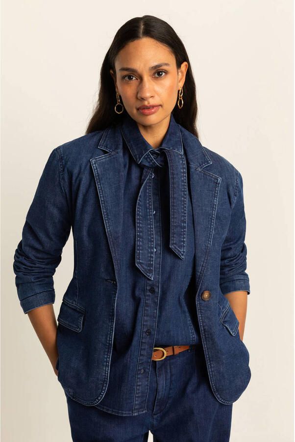 Expresso denim regular blazer dark blue denim