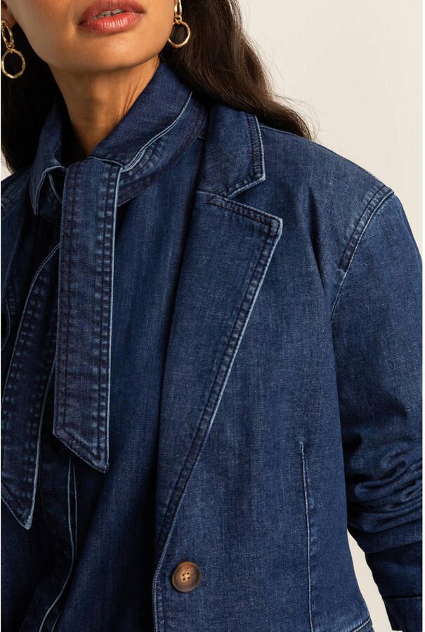 Expresso denim regular blazer dark blue denim - Foto 3