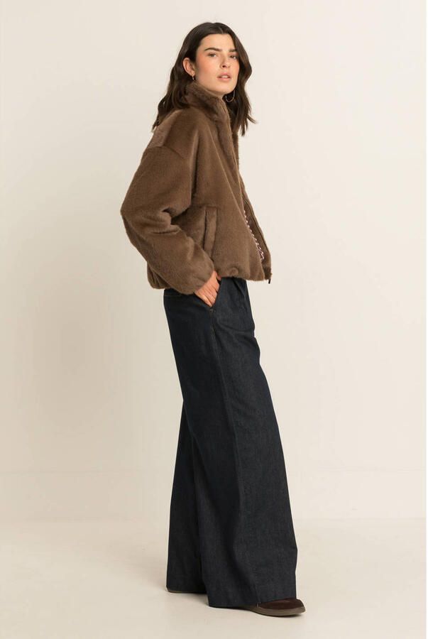 Expresso faux fur winterjas bruin - Foto 3
