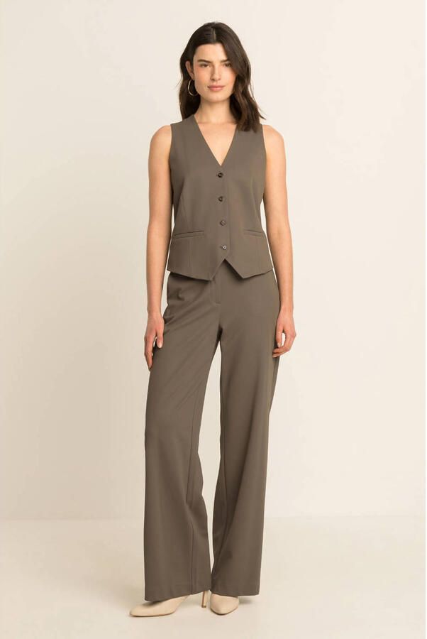 Expresso flared broek bruin