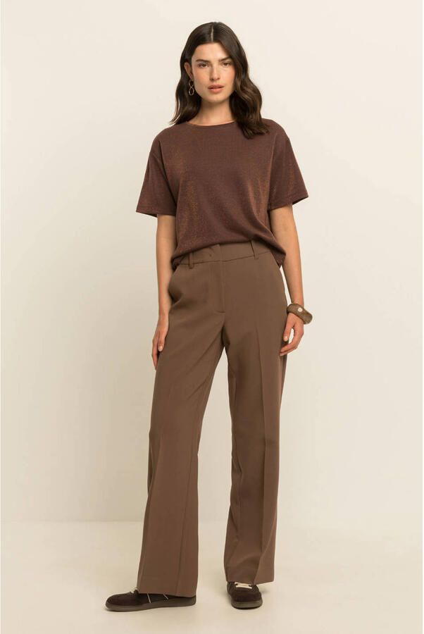 Expresso flared broek bruin - Foto 2