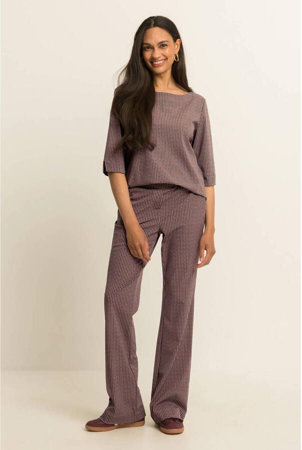 Expresso flared broek met print meerkleurig
