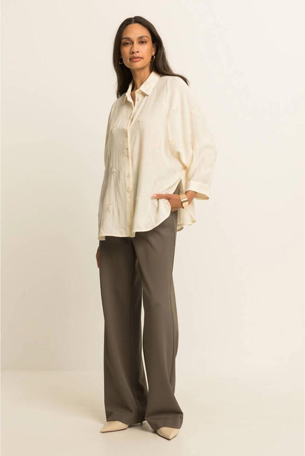Expresso gebloemde blouse ecru - Foto 2