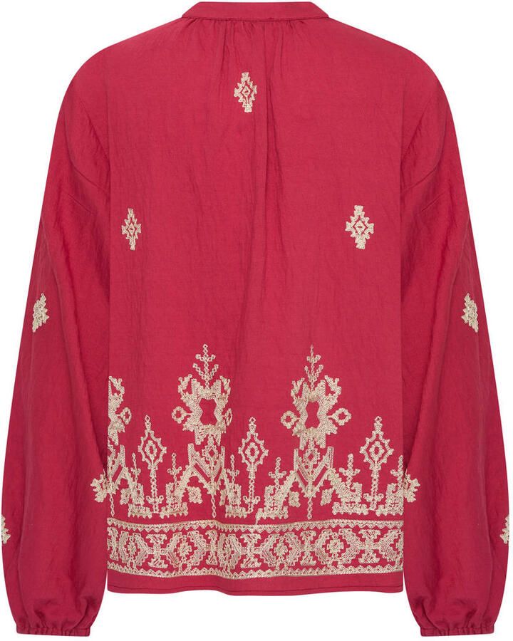 Expresso geborduurde blouse roze - Foto 2