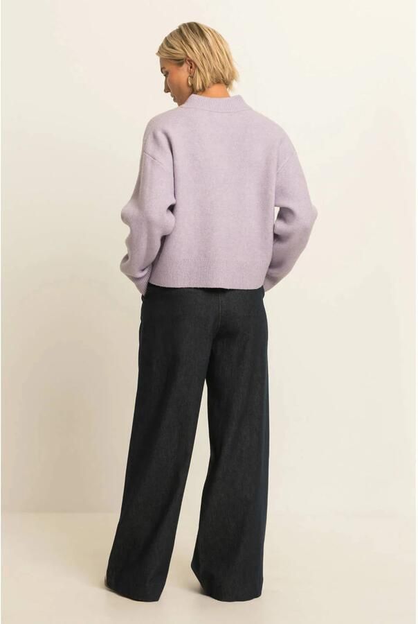 Expresso gebreid vest lila - Foto 2