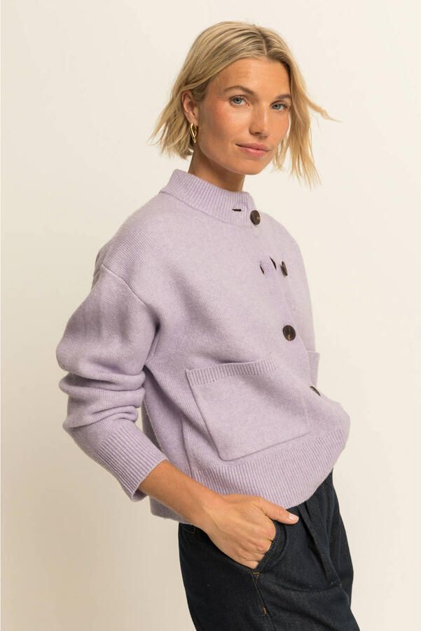 Expresso gebreid vest lila - Foto 3