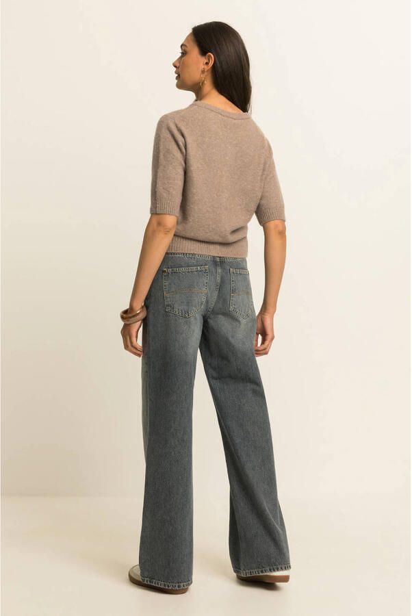 Expresso gebreid vest met wol beige - Foto 3