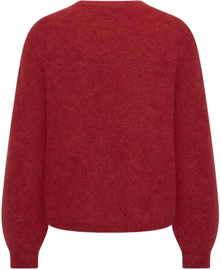 Expresso gebreid vest met wol rood - Foto 2