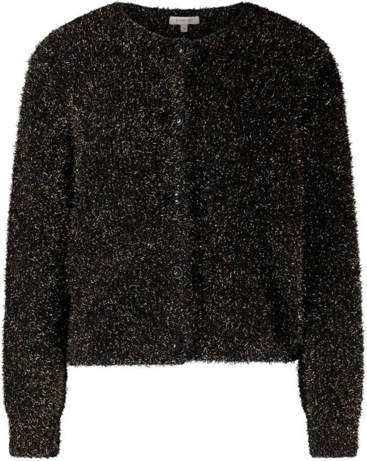 Expresso gebreid vest zwart met glitter