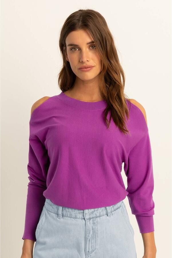 Expresso gebreide trui fuchsia