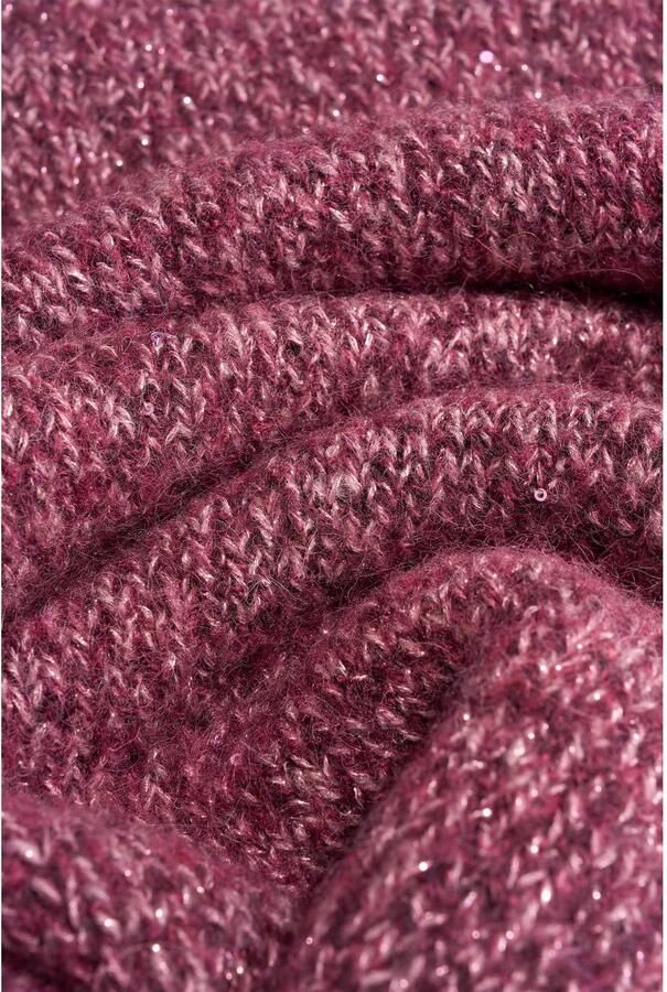 Expresso gebreide trui met glitters en wol roze - Foto 2
