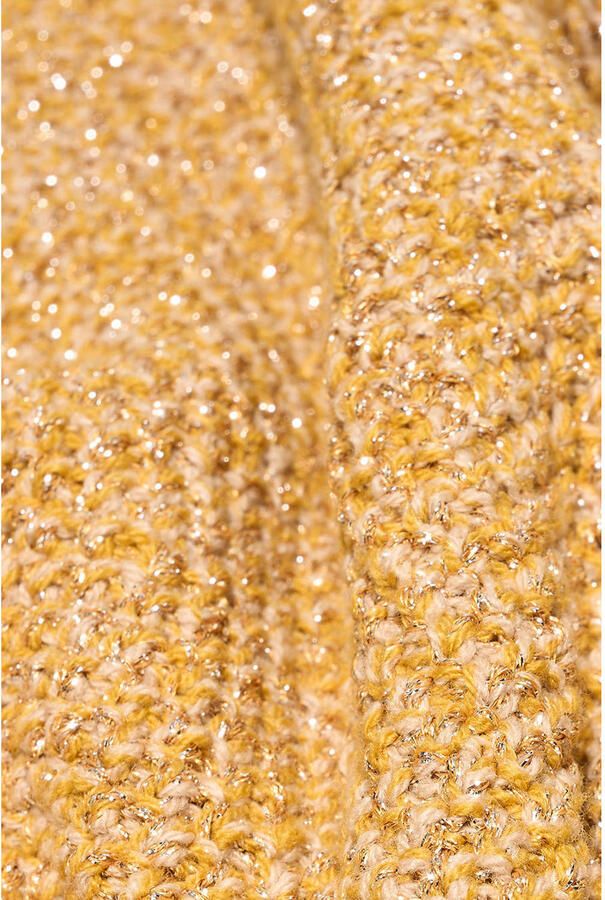 Expresso gebreide trui met glitters oker - Foto 3