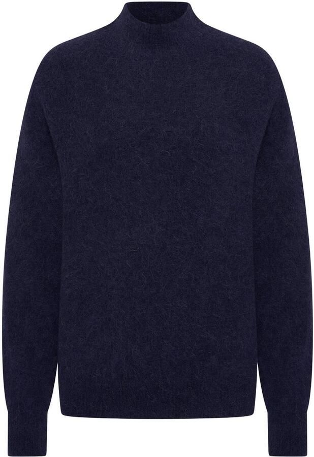 Expresso gebreide trui met wol donkerblauw